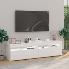 Greatstore 2 db fehér TV-szekrény LED-világítással 75 x 35 x 40 cm