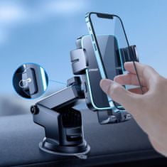 Joyroom Dual-Coil Dashboard autós telefontartó, Qi töltő 15W, fekete
