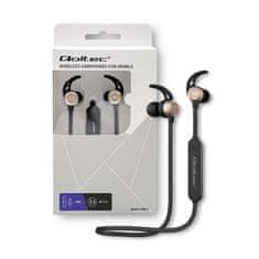 Qoltec Sport vezeték nélküli fejhallgató BT 5.0 JL | mágneses | mikrofon | fekete