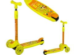 Lean-toys Tricikli Balance Scooter világító kerekek Sárga mókus