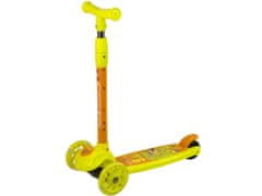 Lean-toys Tricikli Balance Scooter világító kerekek Sárga mókus