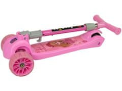 Lean-toys Háromkerekű robogó Világító kerekek rózsaszínű