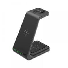 Tech-protect A7 vezeték nélküli töltő mobil / AirPods / Galaxy Watch, fekete