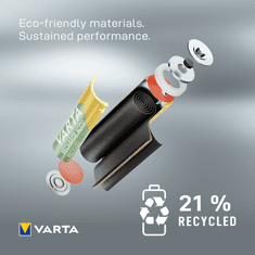 Varta Tölthető elem Recycled 2 AAA 800 mAh R2U 56813101402