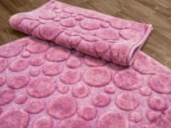 ZERIA HOME Fürdőszőnyeg POINT rózsaszín, készlet 60x100 + 60x50 cm.