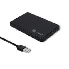 Qoltec 2,5" SATA3 | USB 2.0 HDD/SSD tok/zseb Fekete