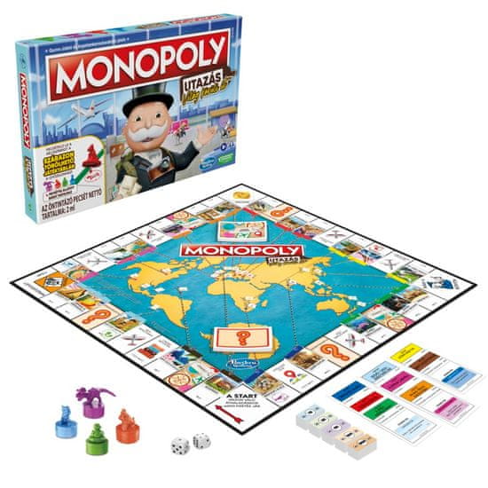 HASBRO Monopoly Utazás a világ körül HU F4007165