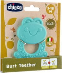 Chicco Eco+ béka Burt béka rágóka kék 3m+