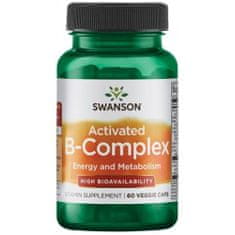 Swanson Aktivált B-komplex, B-vitaminok aktív koenzim formája, 60 növényi kapszula