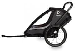 HAMAX Kerékpárkocsi + babakocsi szettel együtt, Cocoon, szürke/fekete