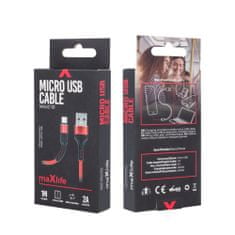 maXlife MXUC-01 Micro USB töltőkábel, gyors töltéssel, 2A, piros