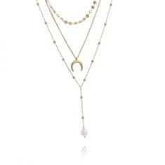 Xuping Jewelry NST1448 Női sebészeti acél aranyozott nyaklánc