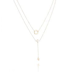 Xuping Jewelry NST1441 sebészeti acél aranyozott női nyaklánc
