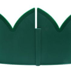Vidaxl 10 db zöld polipropilén gyepszegély 65 x 15 cm 48234