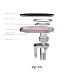 EPICO Ellipse 15 W-os vezeték nélküli autós töltő MagSafe rögzítési támogatással és adapterrel a csomagban, 9915111300035, világűr szürke