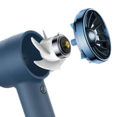 BASEUS Flyer Turbine kézi / asztali ventilátor + kábel USB / USB-C, kék