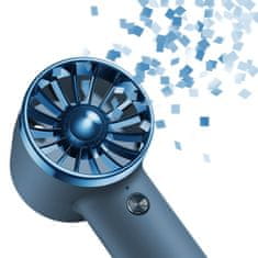 BASEUS Flyer Turbine kézi / asztali ventilátor + kábel USB / Lightning, kék