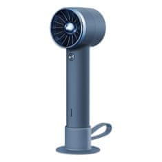 BASEUS Flyer Turbine kézi / asztali ventilátor + kábel USB / USB-C, kék