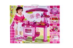 Aga4Kids műanyag játékkonyha KITCHEN 008-82 rózsaszínű
