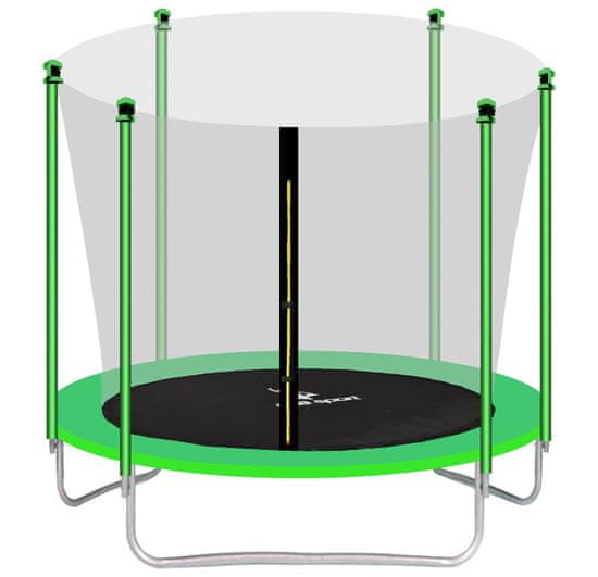 Aga Sport Fit trambulin 180 cm Világoszöld + belső védőháló