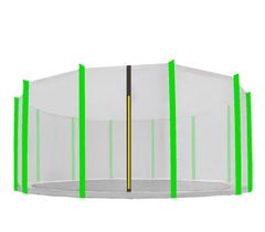 Aga Védőháló 460 cm-es trambulinhoz, 12 oszlop, Fekete háló / Világoszöld