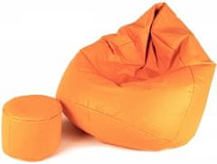Aga kanapé táska XXXL + lábtartó Világos narancssárga