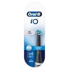 Oral-B iO Ultimate Clean fekete fogkefe fejek, 6 db-os csomagolás
