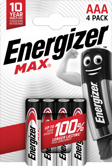 Energizer MAX AAA / E92 alkáli elem 4db E303325600
