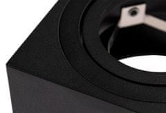LUMILED Felületre szerelhető négyzet halogén AMAT-S 50mm fekete mozgatható cső