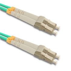 Qoltec LC/UPC optikai szálas kábel - LC/UPC | Multimode | 50/125 | OM3 | Duplex | 50m