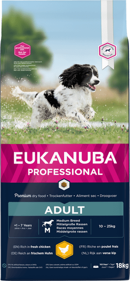 Eukanuba Adult Medium Breed 15 kg + 3 kg