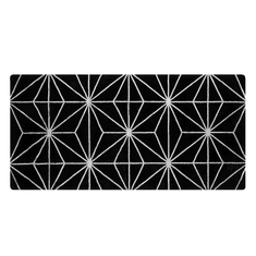 Beliani Elegáns Fekete Szőnyeg Geometrikus Ezüst Mintával 80 x 150 cm SIBEL