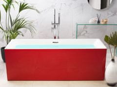 Beliani Modern Piros Szögletes Szabadon Álló Fürdőkád 170 cm RIOS