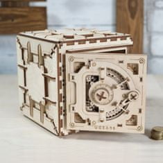 UGEARS 3D fából készült mechanikus puzzle széf