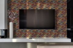 Decormat Falpanel Dekoratív patchwork hullámok 100x50 cm