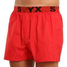 Styx Piros férfi klasszikus boxeralsó sport gumi (B1064) - méret XL