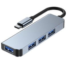 Tech-protect V1 HUB adapter 4x USB, szürke