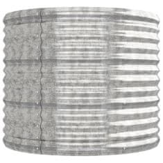 shumee ezüstszínű porszórt acél kerti ültetőláda 224x80x68 cm