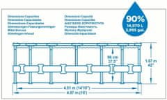 Bestway Steel Pro Frame medence 4,57 x 1,07 m 56488 + szűrőbetét + lépcsőfokok