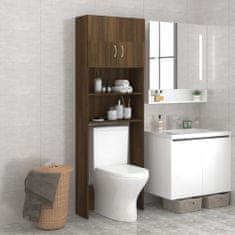 Greatstore barna tölgy színű fürdőszobaszekrény 64x25,5x190 cm
