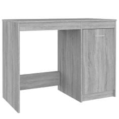Greatstore szürke sonoma színű szerelt fa íróasztal 100x50x76 cm