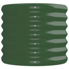 Vidaxl zöld porszórt acél kerti magaságyás 224x40x36 cm 318873