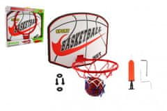 Teddies Kosárlabdapalánk fa/fém/háló/labda pumpával
