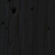 Greatstore fekete gyerek tömör fenyőfa ágykeret 2 x (90 x 190) cm