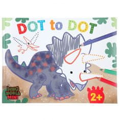 kifestőkönyv | DOT to DOT Dino World MINI, 2+ életkor