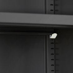 tectake Fém irattartó szekrény 5 rekesszel - fekete, 80 cm