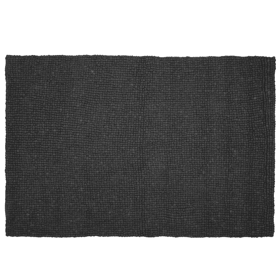 Beliani Kellemes Sötétszürke Gyapjú Szőnyeg 160 x 230 cm AMDO