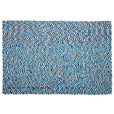 Beliani Kellemes Kék és Fehér Gyapjú Szőnyeg 160 x 230 cm AMDO