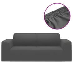 shumee 2-személyes antracitszürke sztreccs poliészterdzsörzé kanapéhuzat
