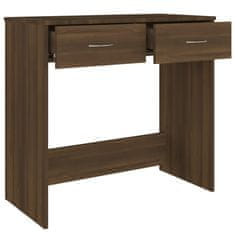shumee barna tölgy színű szerelt fa íróasztal 80x40x75 cm